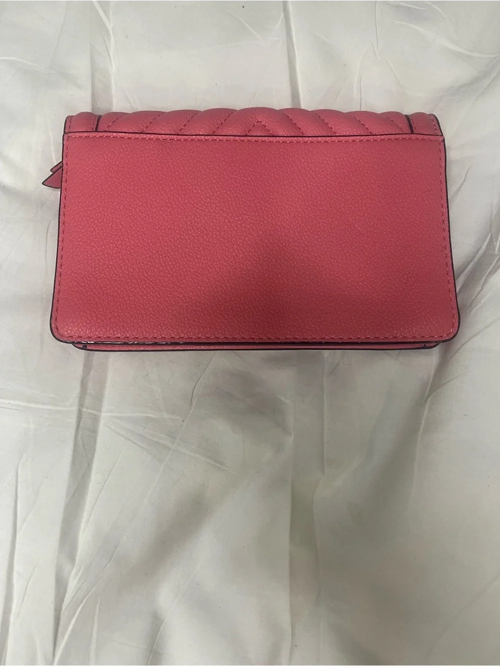 Victoria's Secret Pink Quilted Logo Crossbody Wallet With Pink Keychain